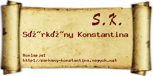 Sárkány Konstantina névjegykártya
